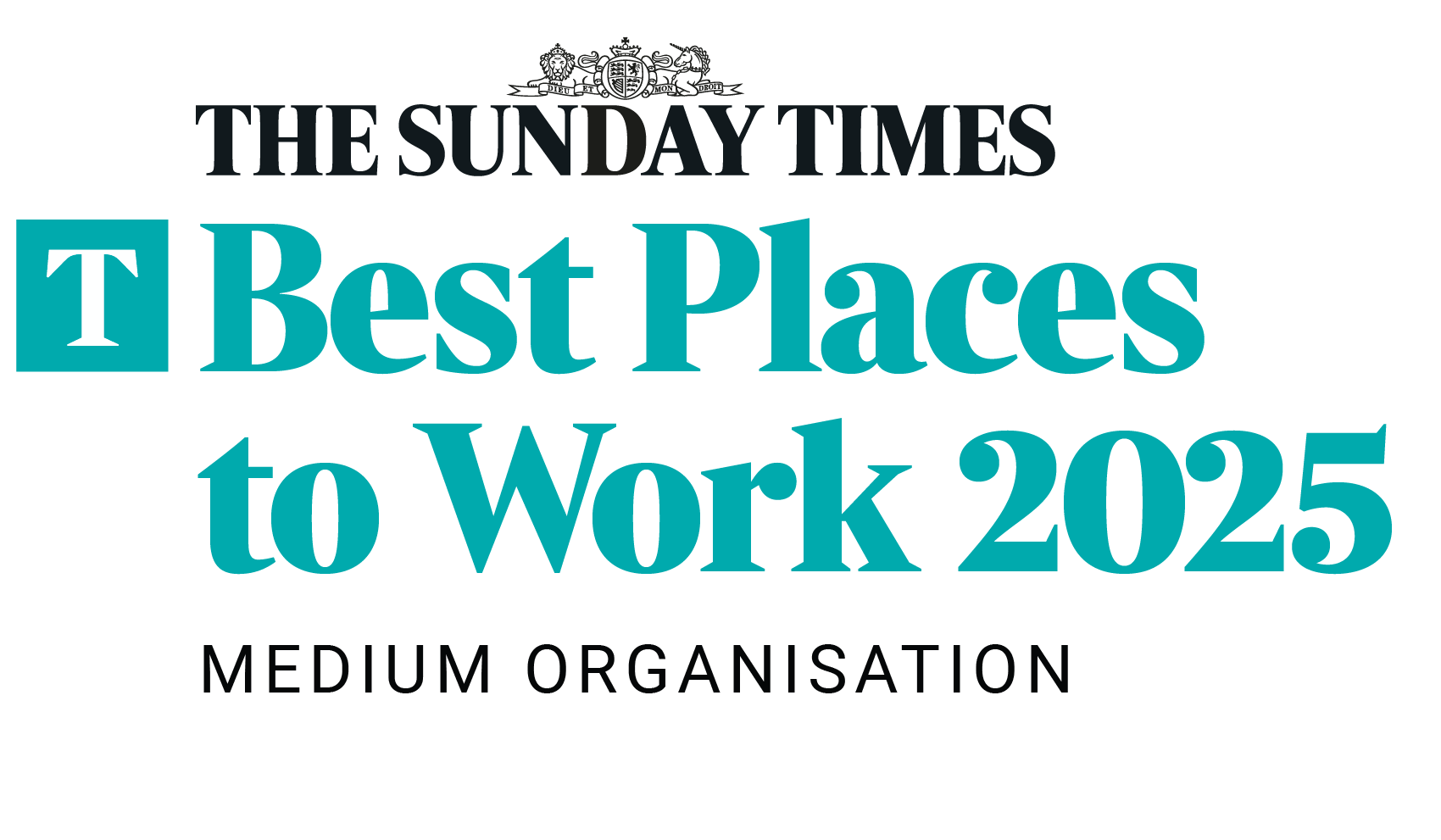 The Sunday Times Best Places to Work 2025 medium organisation logo